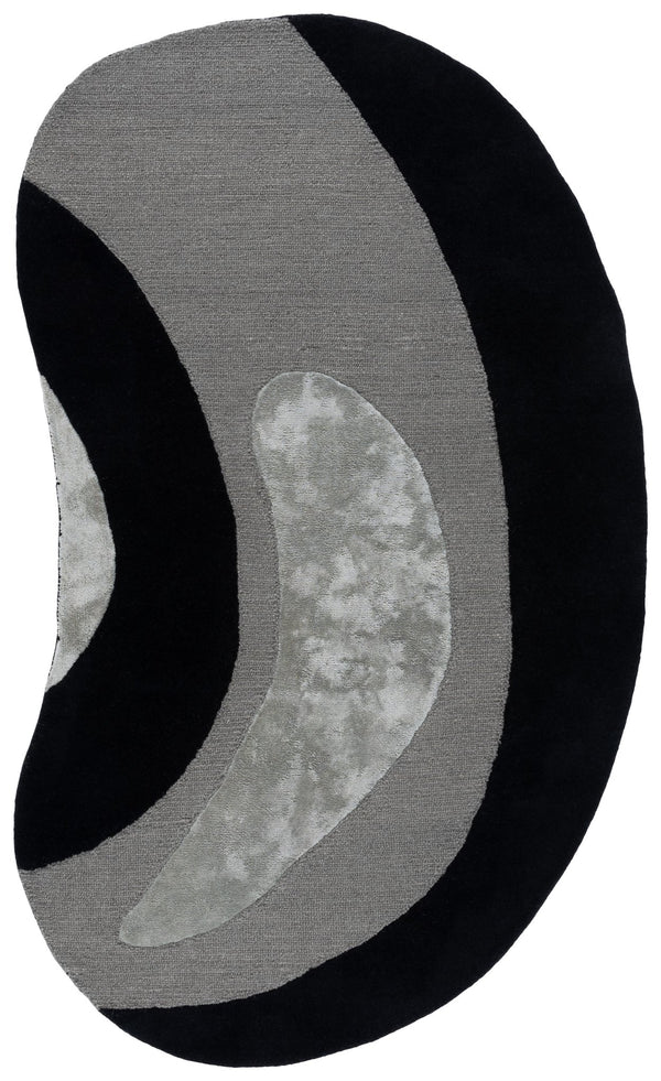 Safavieh Novelty Soft Hand-tufted Area Rug In Luxurious Wool And Viscose Blend For Elegant Home Décor Black ,Grey 80% Wool 20% Viscose Nov150z-58s