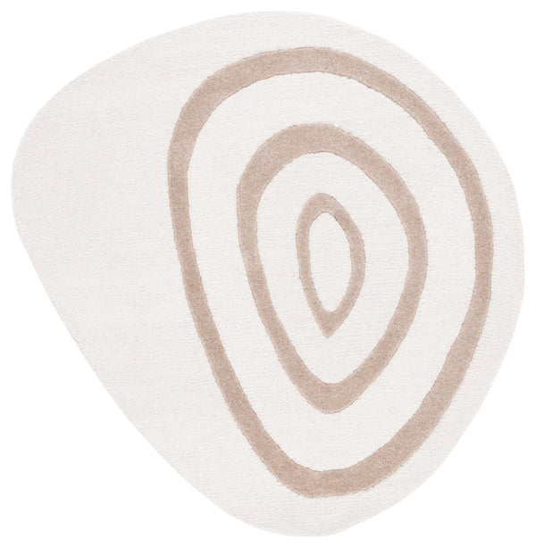 Safavieh Novelty 154 Hand Tufted Geometric Rug IIX Ivory / Brown NOV154A-55S