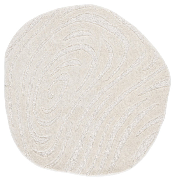 Safavieh Novelty Hand Tufted Geometric Area Rug – Luxurious 6ft Soft Wool & Cotton Blend For Elegant Decor Ivory 90% Wool 10% Cotton Nov155a-77s