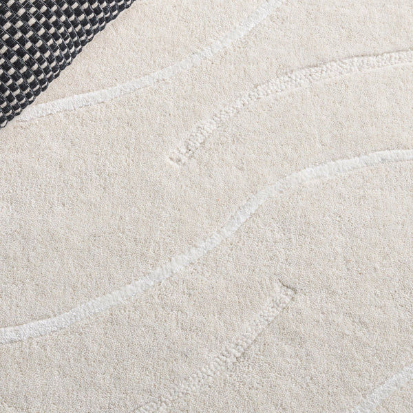 Safavieh Novelty 157a Ivory Area Rug - Hand Tufted 5x8 Ft, Modern Style, Soft Wool Blend For Elegant Spaces Ivory 95% Wool 5% Viscose Nov157a-58s