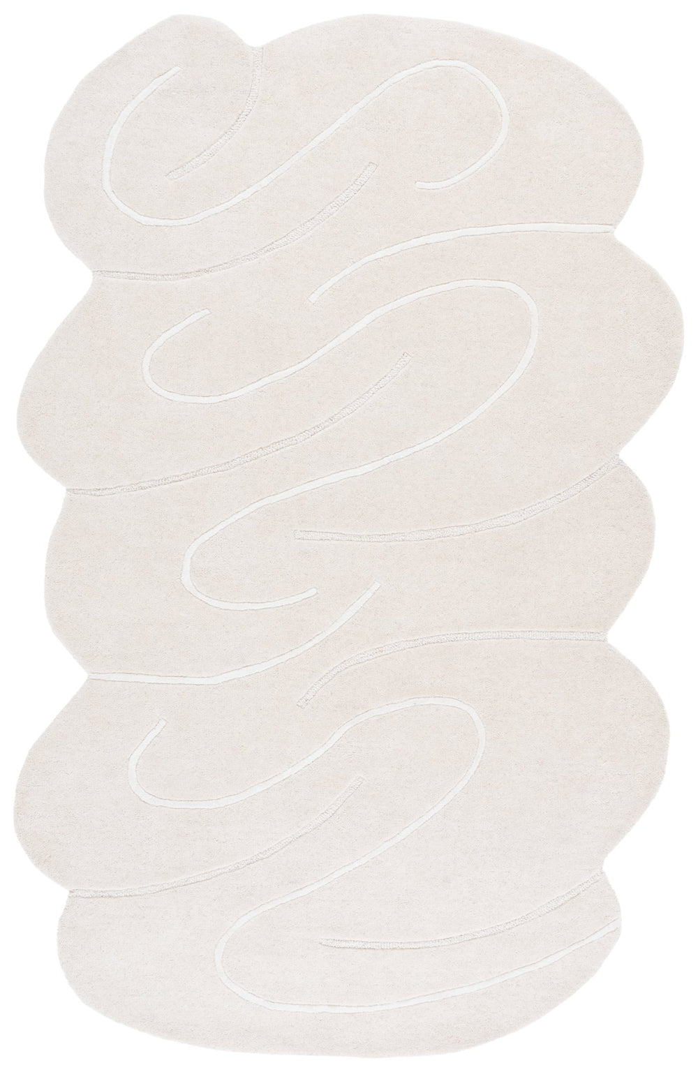 Safavieh Novelty 157a Ivory Area Rug - Hand Tufted 5x8 Ft, Modern Style, Soft Wool Blend For Elegant Spaces Ivory 95% Wool 5% Viscose Nov157a-58s