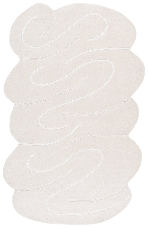Safavieh Novelty 157a Ivory Area Rug - Hand Tufted 5x8 Ft, Modern Style, Soft Wool Blend For Elegant Spaces Ivory 95% Wool 5% Viscose Nov157a-58s