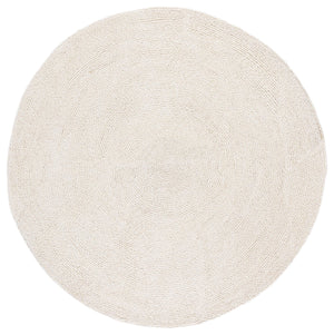 Safavieh Novelty Ivory Round Area Rug 6'0" X 6'0" - Hand Tufted Elegance In Soft Wool & Cotton Blend Ivory 90% Wool & 10% Cotton Nov158a-6r