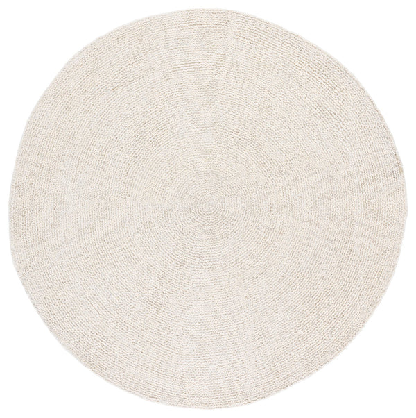 Safavieh Novelty Ivory Round Area Rug 6'0" X 6'0" - Hand Tufted Elegance In Soft Wool & Cotton Blend Ivory 90% Wool & 10% Cotton Nov158a-6r