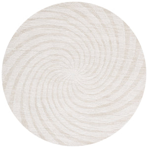 Safavieh Novelty Round Area Rug - Luxurious Wool-cotton Blend With Timeless Elegance And Minimalist Design Beige ,Ivory 80% Wool,20% Cotton Nov201b-4r