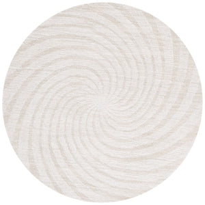 Safavieh Novelty Luxurious Round Area Rug - Durable, Plush, Handcrafted Design For Stylish Home Interiors Beige ,Ivory 80% Wool,20% Cotton Nov201b-6r
