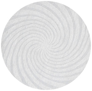 Safavieh Novelty Luxurious Round Area Rug - Durable, Plush, Handcrafted Design For Stylish Home Interiors Grey ,Ivory 80% Wool,20% Cotton Nov201f-6r