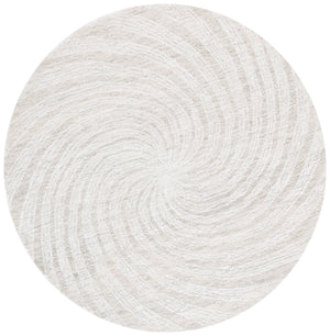 Safavieh Novelty Round Area Rug - Luxurious Wool-cotton Blend With Timeless Elegance And Minimalist Design Grey ,Beige 80% Wool,20% Cotton Nov201g-4r