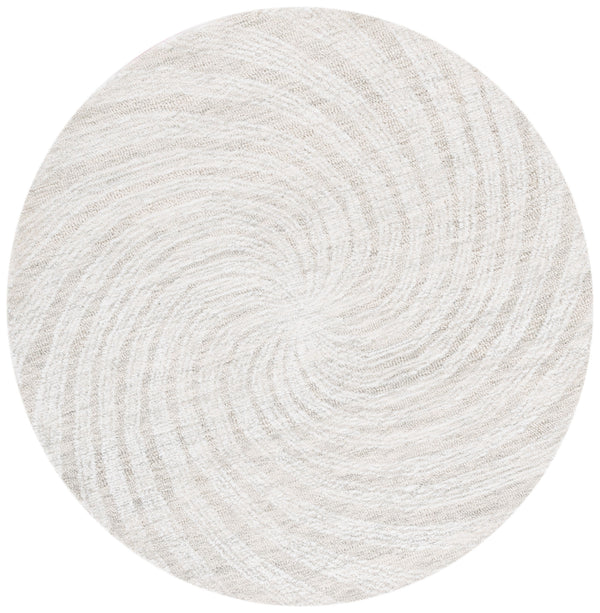 Safavieh Novelty Round Area Rug - Luxurious Wool-cotton Blend With Timeless Elegance And Minimalist Design Grey ,Beige 80% Wool,20% Cotton Nov201g-4r