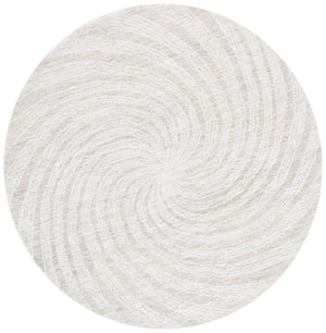 Safavieh Novelty Luxurious Round Area Rug - Durable, Plush, Handcrafted Design For Stylish Home Interiors Grey ,Beige 80% Wool,20% Cotton Nov201g-3r