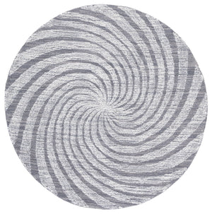 Safavieh Novelty Luxurious Round Area Rug - Durable, Plush, Handcrafted Design For Stylish Home Interiors Charcoal ,Grey 80% Wool,20% Cotton Nov201h-6r
