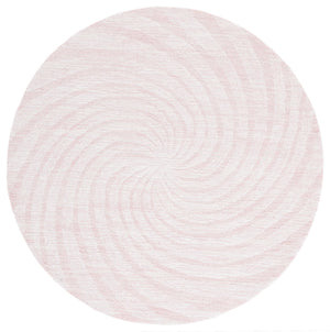 Safavieh Novelty Round Area Rug - Luxurious Wool-cotton Blend With Timeless Elegance And Minimalist Design Light Pink ,Ivory 80% Wool,20% Cotton Nov201u-4r