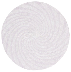 Safavieh Novelty Round Area Rug - Luxurious Wool-cotton Blend With Timeless Elegance And Minimalist Design Light Lavender ,Ivory 80% Wool,20% Cotton Nov201v-4r