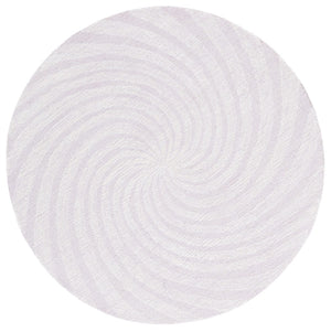 Safavieh Novelty Luxurious Round Area Rug - Durable, Plush, Handcrafted Design For Stylish Home Interiors Light Lavender ,Ivory 80% Wool,20% Cotton Nov201v-6r