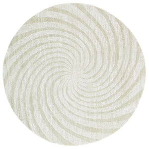 Safavieh Novelty Round Area Rug - Luxurious Wool-cotton Blend With Timeless Elegance And Minimalist Design Sage ,Ivory 80% Wool,20% Cotton Nov201w-4r