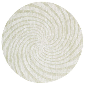 Safavieh Novelty Luxurious Round Area Rug - Durable, Plush, Handcrafted Design For Stylish Home Interiors Sage ,Ivory 80% Wool,20% Cotton Nov201w-6r