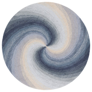 Safavieh Novelty Round Area Rug - Handcrafted Soft Wool Blend In Stunning Tufted Design For Cozy Interiors Grey ,Ivory 80% Wool,20% Cotton Nov202f-4r