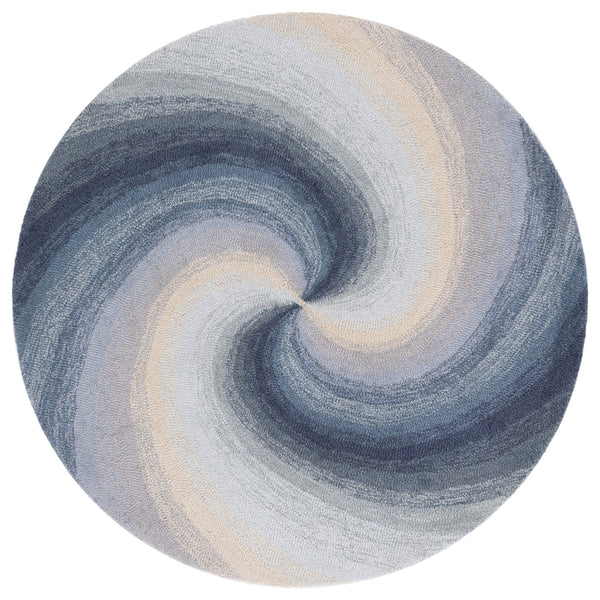 Safavieh Novelty Round Area Rug - Handcrafted Soft Wool Blend In Stunning Tufted Design For Cozy Interiors Grey ,Ivory 80% Wool,20% Cotton Nov202f-4r