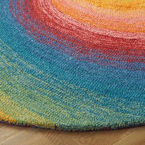 Safavieh Novelty Elegant Handcrafted Area Rug - Luxurious Wool-cotton Blend For Timeless Home Decor Style Blue ,Gold 80% Wool,20% Cotton Nov202m-5r