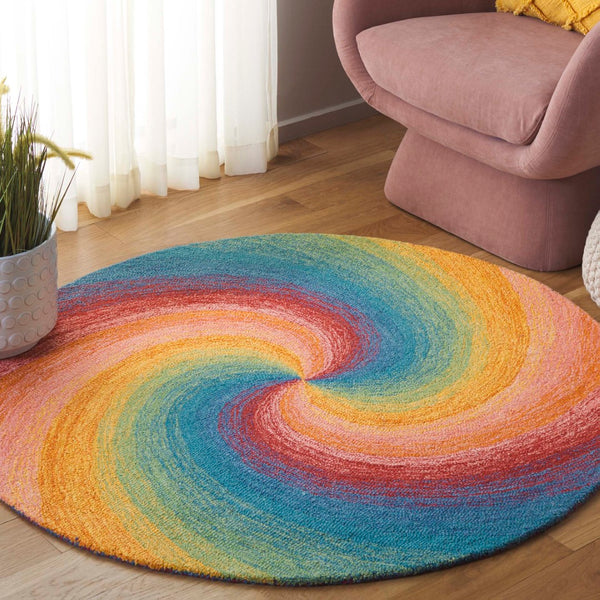 Safavieh Novelty Elegant Handcrafted Area Rug - Luxurious Wool-cotton Blend For Timeless Home Decor Style Blue ,Gold 80% Wool,20% Cotton Nov202m-5r