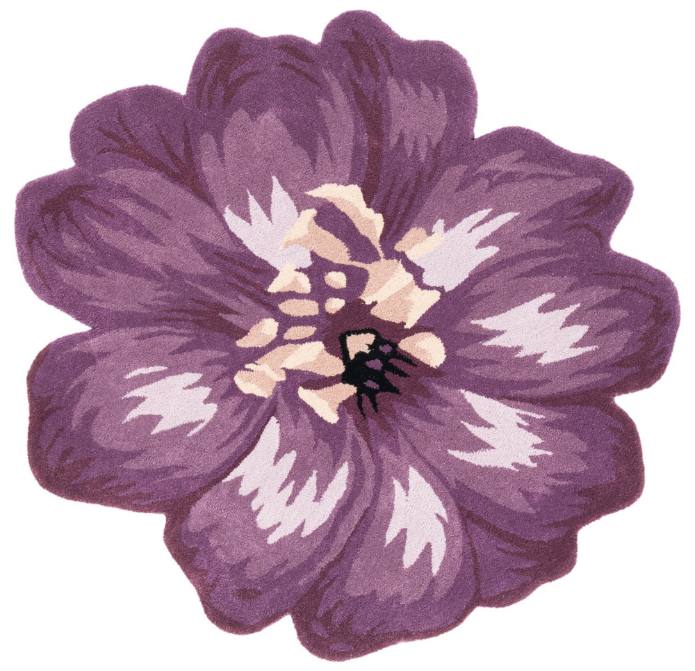 Safavieh Novelty Stunning Floral Area Rug – Hand-tufted Wool Masterpiece For Elegant Home Décor And Comfort Lilac Wool Nov254a-7r