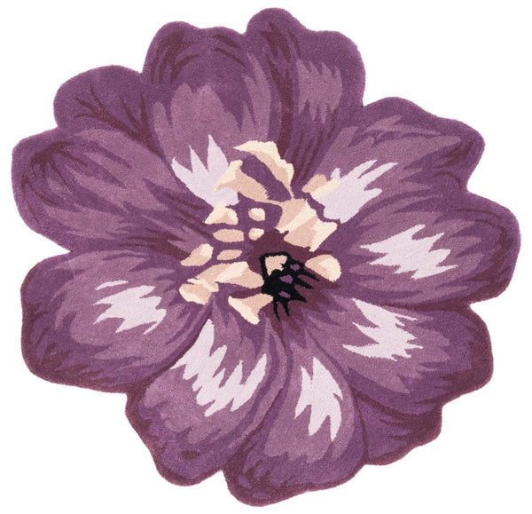 Safavieh Novelty Stunning Floral Area Rug – Hand-tufted Wool Masterpiece For Elegant Home Décor And Comfort Lilac Wool Nov254a-7r
