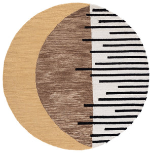 Safavieh Novelty Hand-tufted Area Rug - Luxurious Wool-cotton Blend For Stylish And Cozy Home Decor Brown ,Beige 80% Wool & 20% Cotton Nov350t-3r