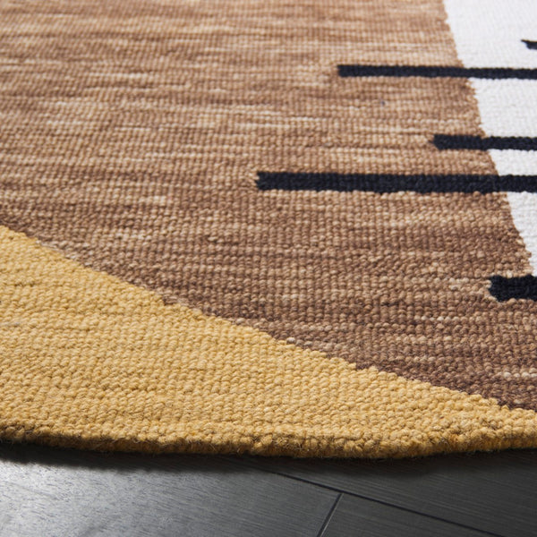 Safavieh Novelty Hand-tufted Area Rug - Luxurious Wool-cotton Blend For Stylish And Cozy Home Decor Brown ,Beige 80% Wool & 20% Cotton Nov350t-3r