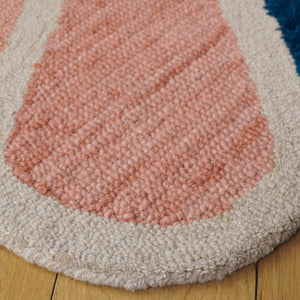 Safavieh Novelty Whimsical Hand-tufted Area Rug For Kids' Spaces – Cozy, Durable, And Playful Design Beige ,Blue 80% Wool & 20% Cotton Nov351b-3r