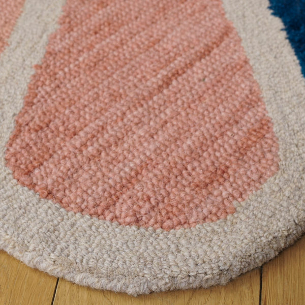 Safavieh Novelty Whimsical Hand-tufted Area Rug For Kids' Spaces – Cozy, Durable, And Playful Design Beige ,Blue 80% Wool & 20% Cotton Nov351b-3r