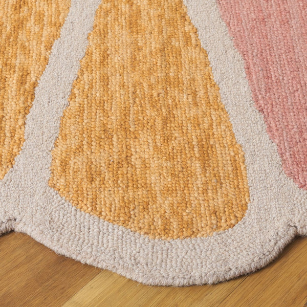 Safavieh Novelty Whimsical Hand-tufted Area Rug For Kids' Spaces – Cozy, Durable, And Playful Design Beige ,Blue 80% Wool & 20% Cotton Nov351b-3r