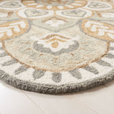 Safavieh Novelty 604 Hand Tufted Tranisitional Rug Ivory / Beige 6' x 6' Round