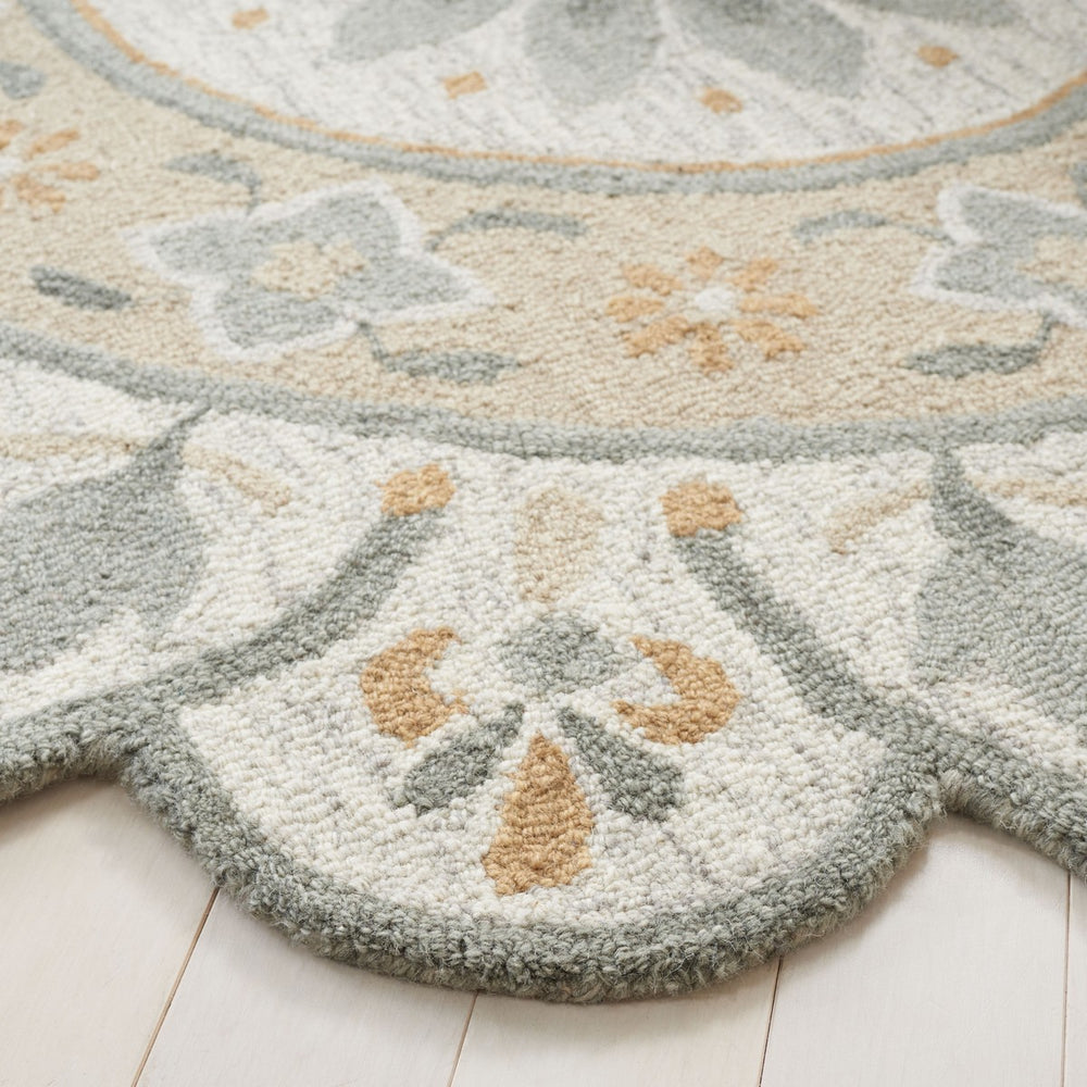 Safavieh Novelty 609 Tufted 80% Wool 20% Cotton Vintage Rug Beige / Ivory NOV609B-6R