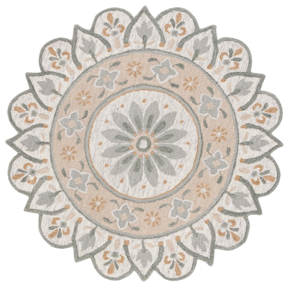 Safavieh Novelty 609 Tufted 80% Wool 20% Cotton Vintage Rug Beige / Ivory NOV609B-6R