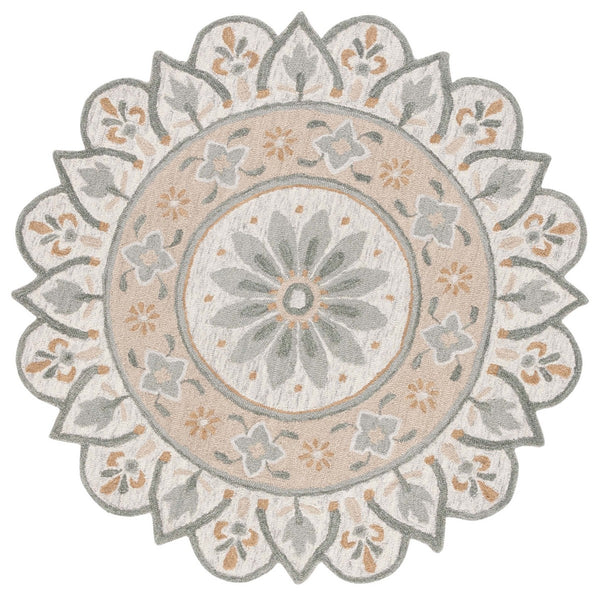 Safavieh Novelty 609 Tufted 80% Wool 20% Cotton Vintage Rug Beige / Ivory NOV609B-6R