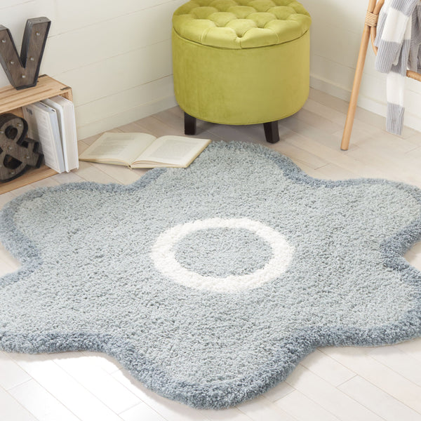 Safavieh Novelty Exquisite Hand-tufted Area Rug In Elegant Floral Design For Luxurious Home Decor Living Space Light Grey ,Ivory 80% Polyester And 20% Cotton Nov901f-6r