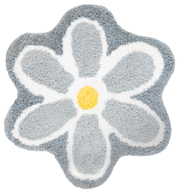 Safavieh Novelty Elegant Floral Area Rug - Hand-tufted Artisan Craftsmanship In Luxurious Polyester Blend Ivory ,Grey 80% Polyester And 20% Cotton Nov902f-5r