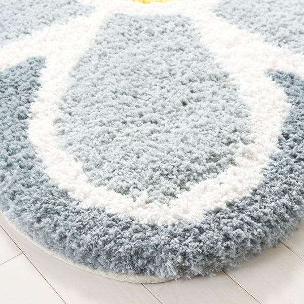 Safavieh Novelty Elegant Floral Area Rug - Hand-tufted Artisan Craftsmanship In Luxurious Polyester Blend Ivory ,Grey 80% Polyester And 20% Cotton Nov902f-5r