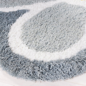 Safavieh Novelty Elegant Floral Area Rug - Hand-tufted Artisan Craftsmanship In Luxurious Polyester Blend Ivory ,Grey 80% Polyester And 20% Cotton Nov902f-5r