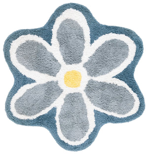 Safavieh Novelty Elegant Floral Area Rug - Hand-tufted Artisan Craftsmanship In Luxurious Polyester Blend Ivory ,Blue 80% Polyester And 20% Cotton Nov902m-6r