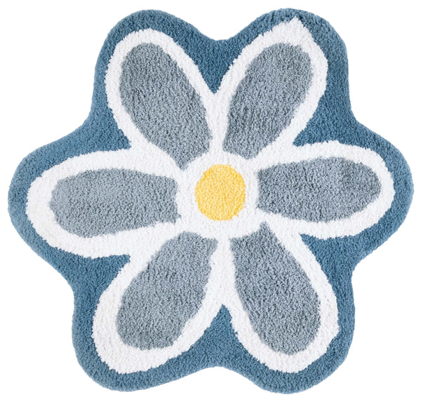 Safavieh Novelty Elegant Floral Area Rug - Hand-tufted Artisan Craftsmanship In Luxurious Polyester Blend Ivory ,Blue 80% Polyester And 20% Cotton Nov902m-6r