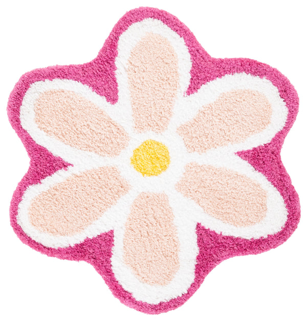 Safavieh Novelty Elegant Floral Area Rug - Hand-tufted Artisan Craftsmanship In Luxurious Polyester Blend Ivory ,Pink 80% Polyester And 20% Cotton Nov902u-5r