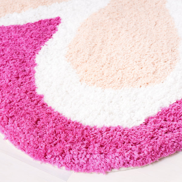 Safavieh Novelty Elegant Floral Area Rug - Hand-tufted Artisan Craftsmanship In Luxurious Polyester Blend Ivory ,Pink 80% Polyester And 20% Cotton Nov902u-5r