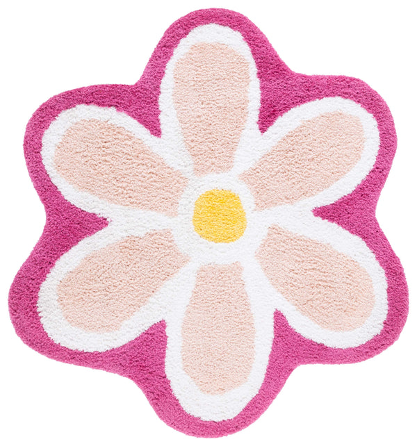 Safavieh Novelty Elegant Floral Area Rug - Hand-tufted Artisan Craftsmanship In Luxurious Polyester Blend Ivory ,Pink 80% Polyester And 20% Cotton Nov902u-5r