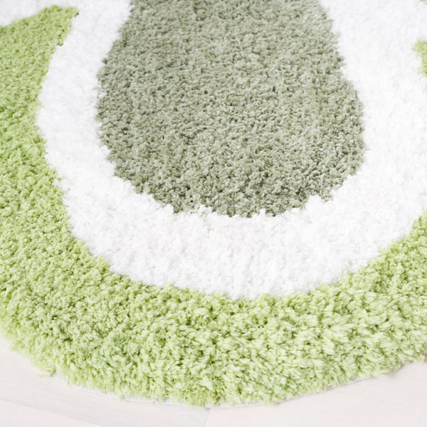 Safavieh Novelty Elegant Floral Area Rug - Hand-tufted Artisan Craftsmanship In Luxurious Polyester Blend Ivory ,Green 80% Polyester And 20% Cotton Nov902y-6r