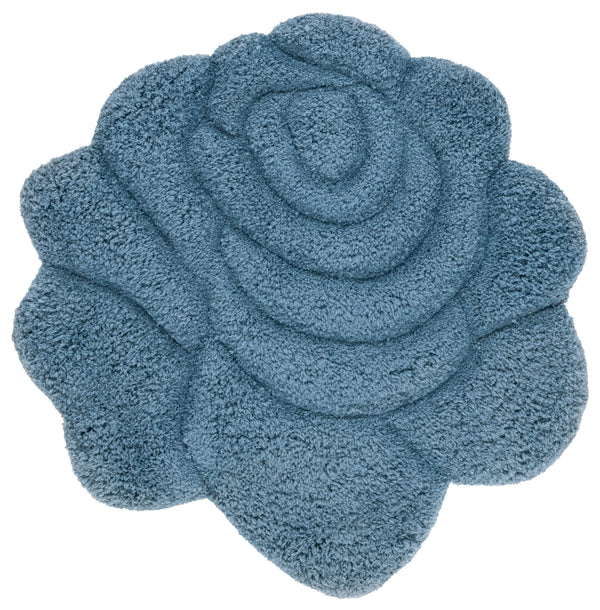 Safavieh Novelty Hand Tufted Area Rug - Exquisite Floral Design, Plush Comfort, Ideal For Cozy Home Decor Blue 80% Polyester And 20% Cotton Nov903m-3r