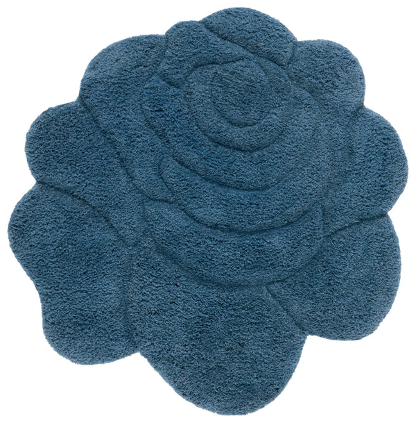 Safavieh Novelty Hand Tufted Area Rug - Exquisite Floral Design, Plush Comfort, Ideal For Cozy Home Decor Blue 80% Polyester And 20% Cotton Nov903m-3r
