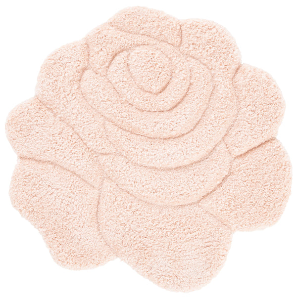 Safavieh Novelty Hand Tufted Area Rug - Exquisite Floral Design, Plush Comfort, Ideal For Cozy Home Decor Blush ,Pink 80% Polyester And 20% Cotton Nov903u-3r