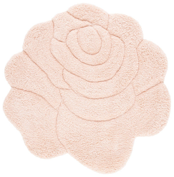 Safavieh Novelty Hand Tufted Area Rug - Exquisite Floral Design, Plush Comfort, Ideal For Cozy Home Decor Blush ,Pink 80% Polyester And 20% Cotton Nov903u-3r