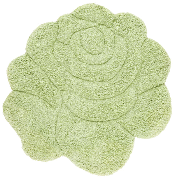 Safavieh Novelty Hand Tufted Area Rug - Exquisite Floral Design, Plush Comfort, Ideal For Cozy Home Decor Green 80% Polyester And 20% Cotton Nov903y-5r